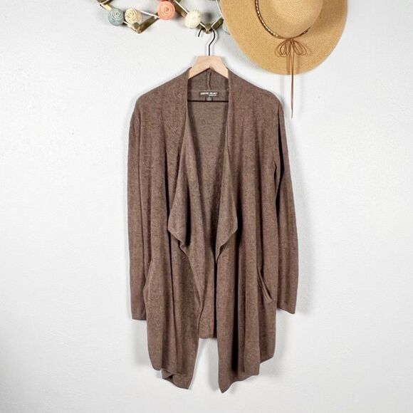 Barefoot Dreams CozyChic Lite Island Wrap Cardigan in Taupe Soft Size S/M - Picture 1 of 7